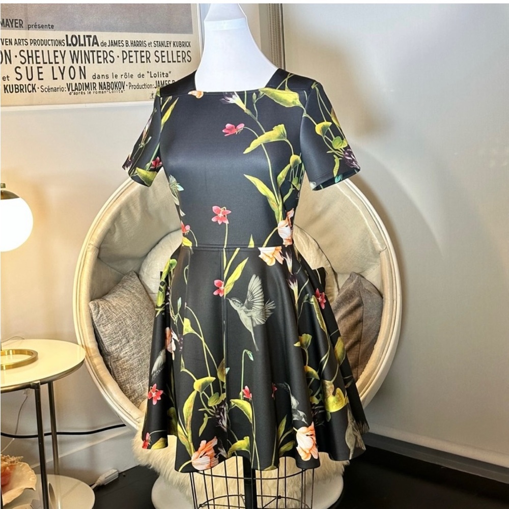 Ted Baker fit and flare dress - scuba material.